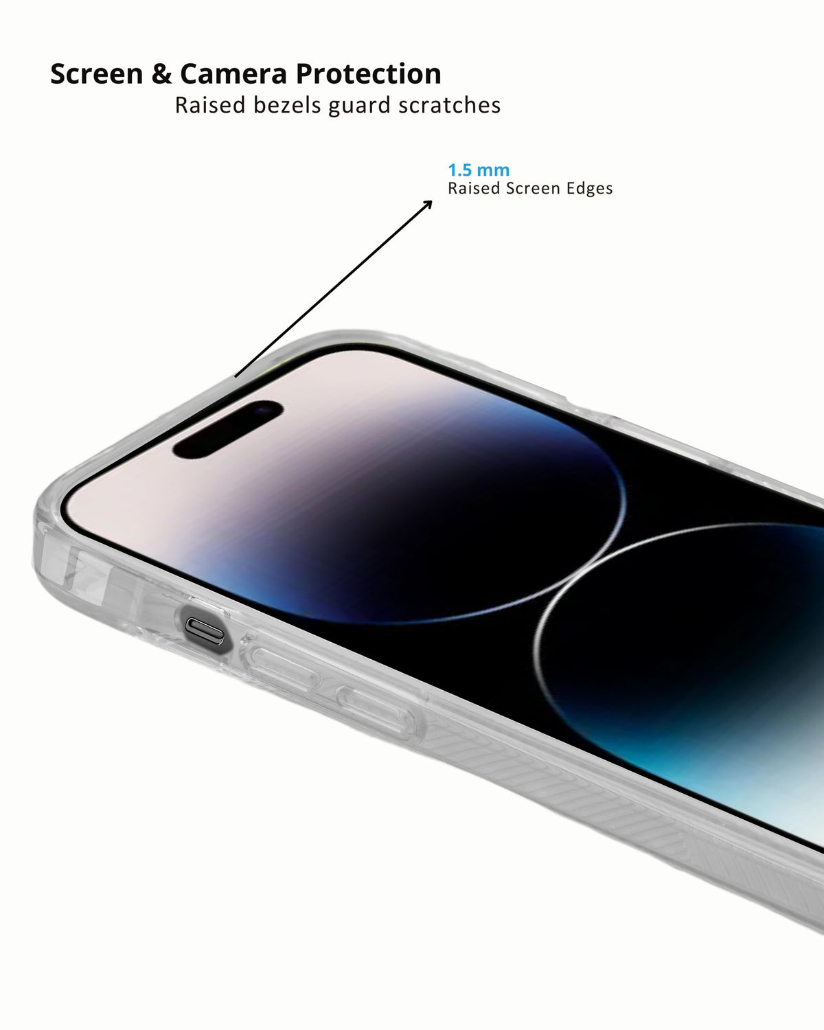 Crystal Clear Shockproof Case For iPhone 14 Plus / 15 Plus