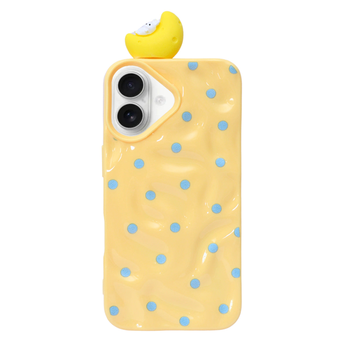3D Cartoon Character with Polka Dots Soft Phone Case for iPhone 16