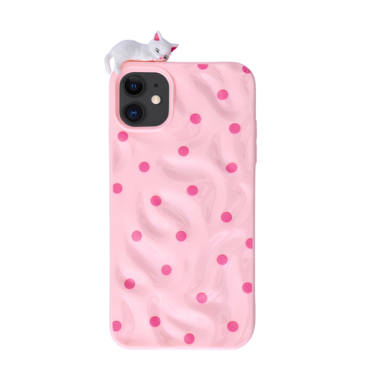 3D Cartoon Character with Polka Dots Soft Phone Case for iPhone 11