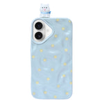 3D Cartoon Character with Polka Dots Soft Phone Case for iPhone 16 Plus