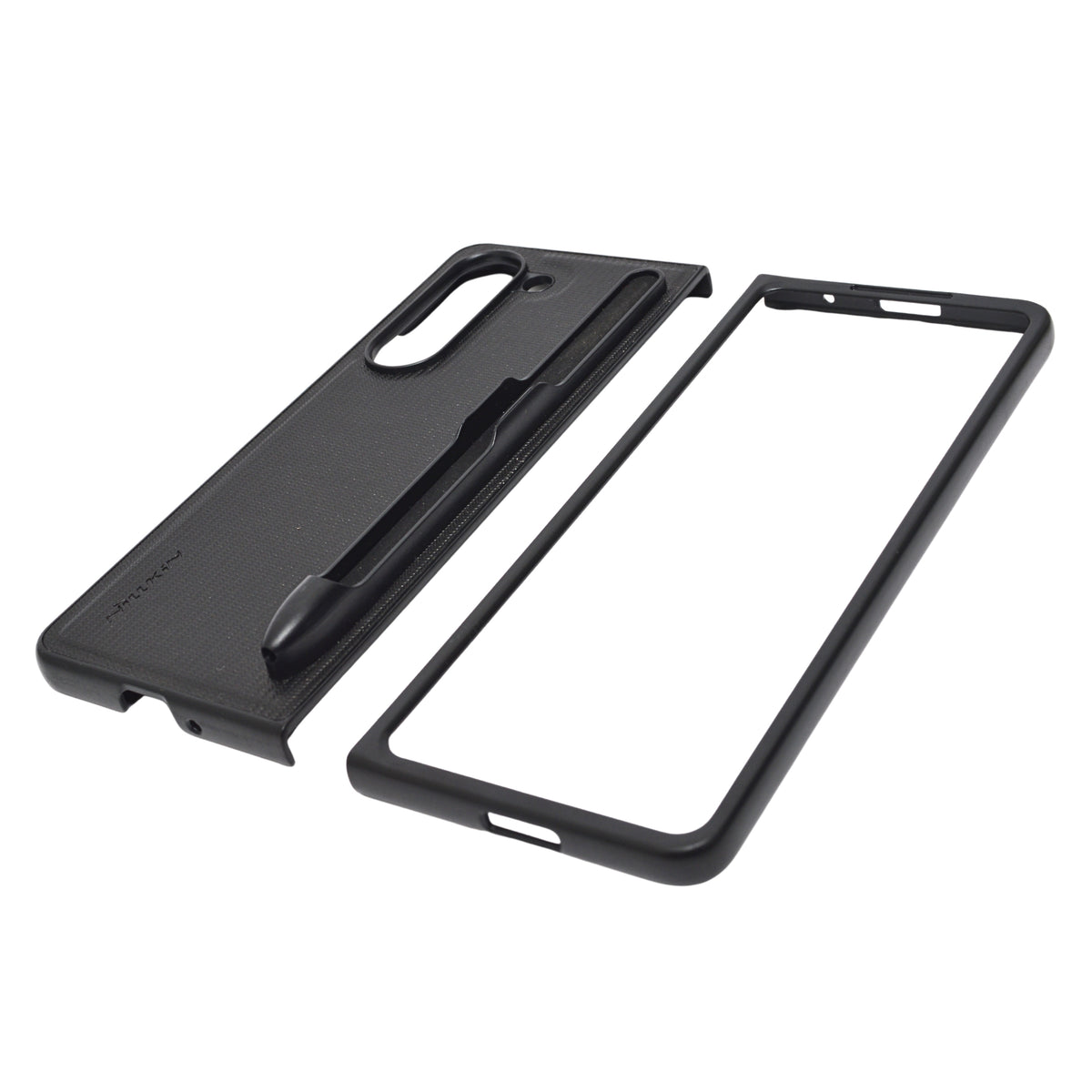 Carbon Fiber Texture S Pen Holder Protective Phone Case for Samsung Galaxy Z Fold 5