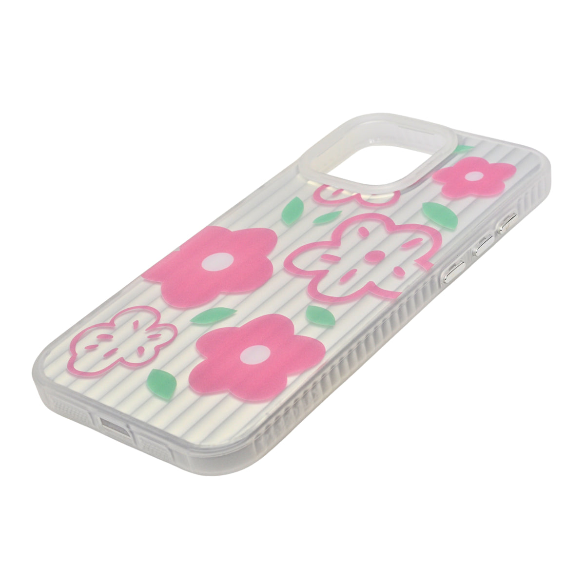 Aesthetic Bow & Floral Print Phone Case for iPhone 16 Pro Max