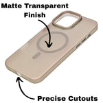 Tinted Transparent Corrugated Texture MagSafe Compatible Phone Case for iPhone 16 Pro