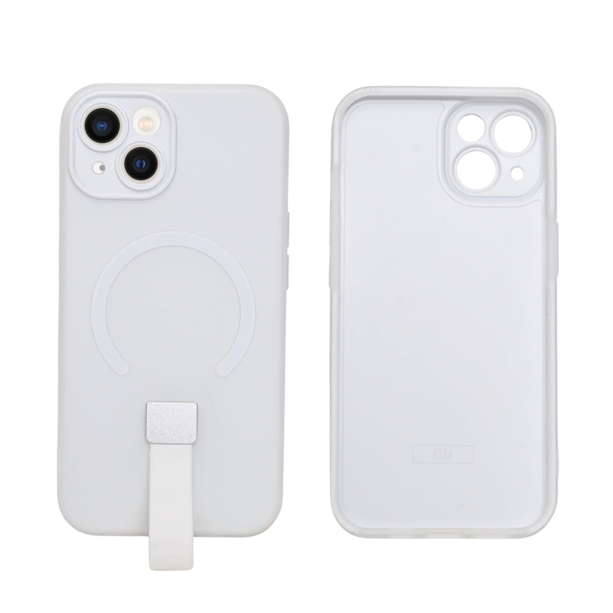 Frosty Matte with Silicone Finger Loop Phone Case for iPhone 13 / 14