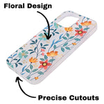 Vibrant Transparent Floral Pattern Phone Case for iPhone 16 Pro Max