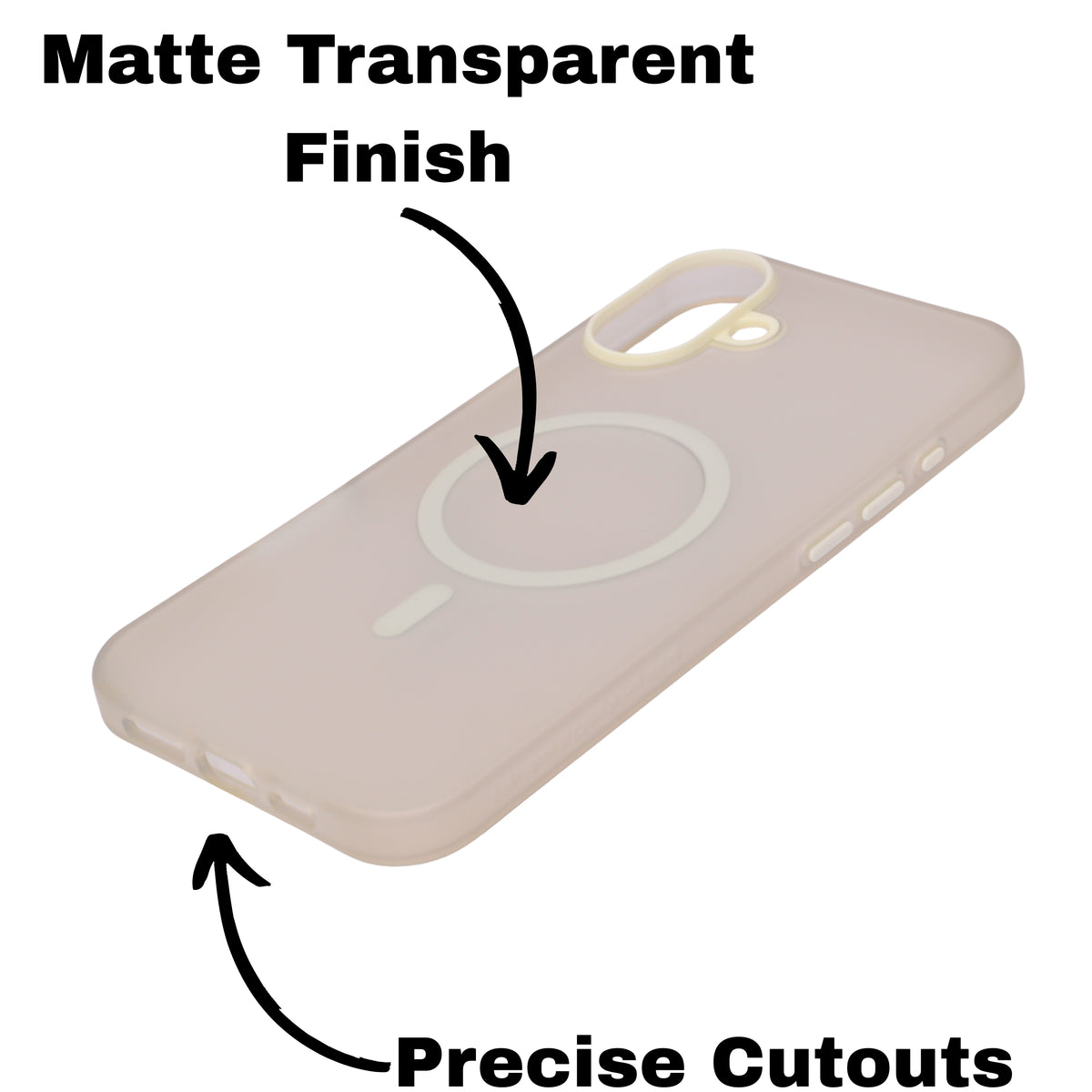 Frosted Translucent MagSafe Silicone Case for iPhone 16 Plus