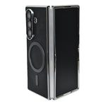 MagSafe Compatible Leather Case for Samsung Galaxy Z Fold 7 – Sleek Magnetic With Side Chrome Back Cover