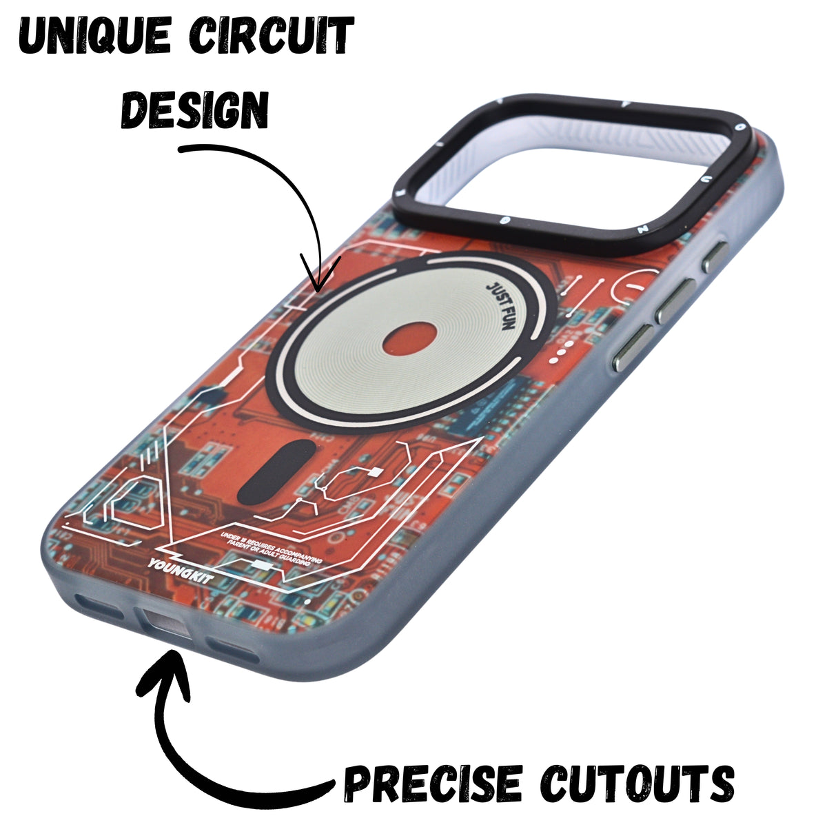 Retro Circuit Board Tech-Inspired Shockproof Case For iPhone 17 Pro