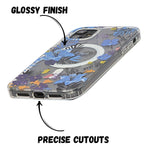 Floral Transparent MagSafe Shockproof Protection Phone Case For iPhone 11