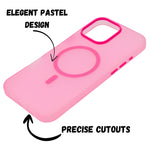 Frosted Translucent MagSafe Silicone Case for iPhone 16 Pro Max
