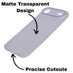 Frosted Matte Finish Slim Translucent Phone Case for iPhone 17 Air