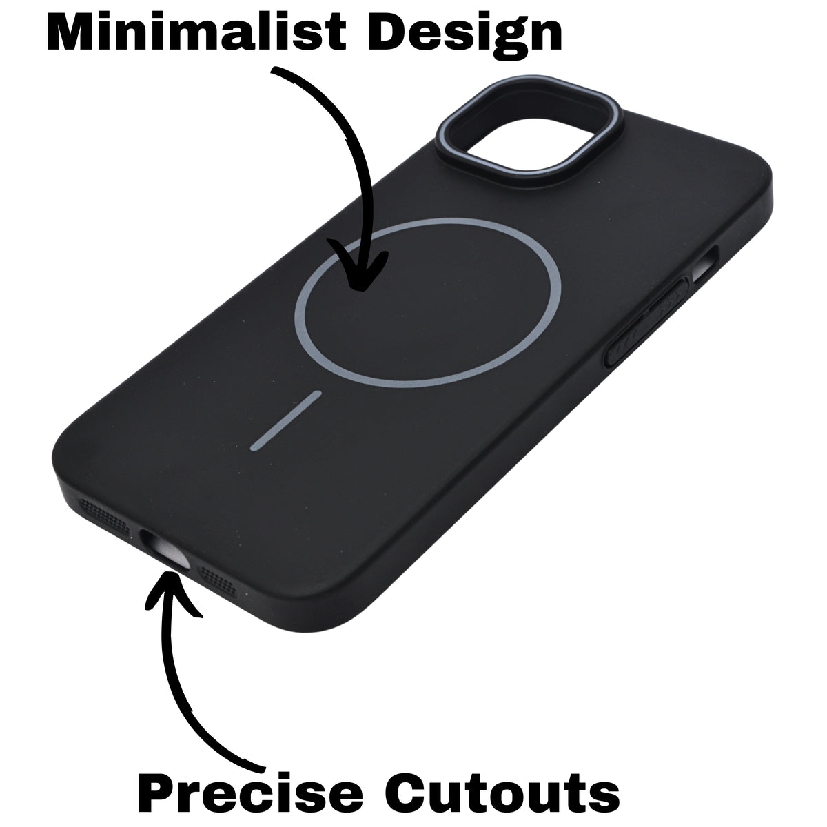 Matte Finish Hard Plastic MagSafe Compatible Phone Case for iPhone 15