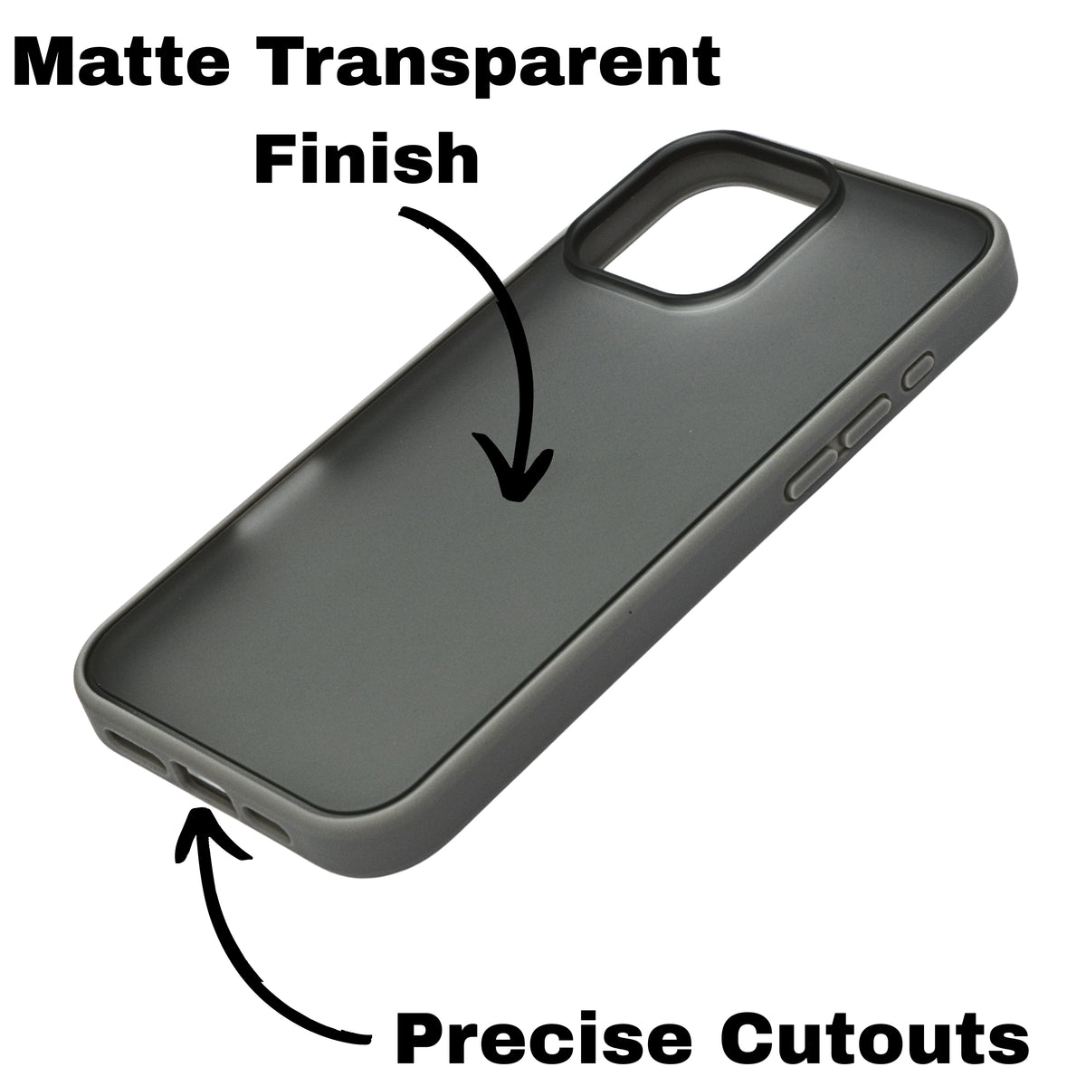 Minimalist Matte Finish Transparent Phone Case for iPhone 16 Pro Max