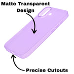 Frosted Matte Finish Slim Translucent Phone Case for iPhone 17