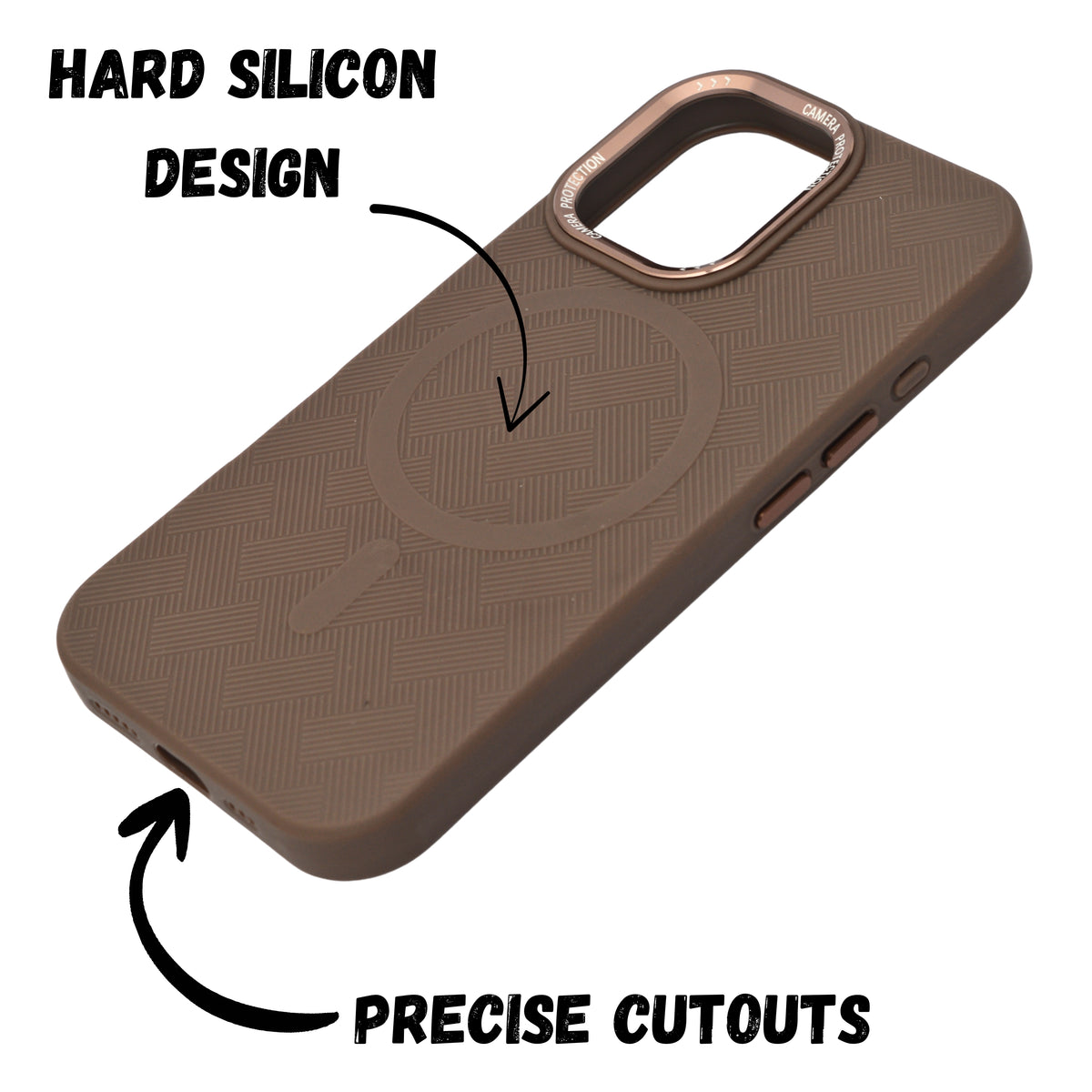Textured Anti-Slip Silicone MagSafe Compatible Phone Case for iPhone 16 Plus