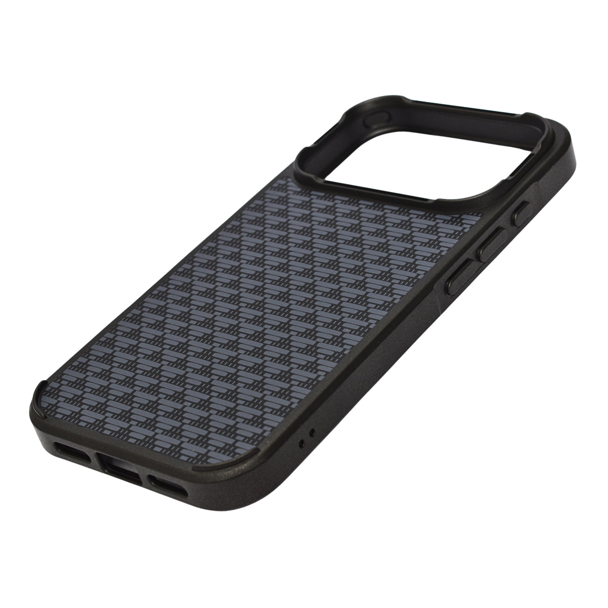 Geometric Carbon Fiber Texture Phone Case for iPhone 17 Pro