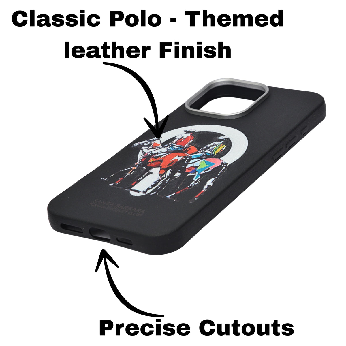 Santa Barbara Polo & Racquet Club Leather Phone Case For iPhone 16 Pro Max