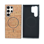 Cork Texture Printed MagSafe Compatible Phone Case for Samsung Galaxy S23 Ultra