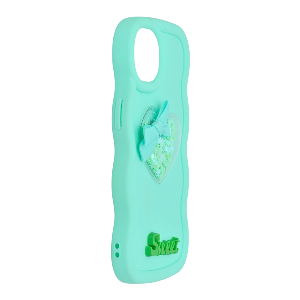 Sweet Heart Glitter Wavy Edge Phone Case for iPhone 13/ 14
