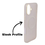 Frosted Translucent MagSafe Silicone Case for iPhone 16 Plus