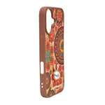 Bohemian Ethnic Print Cork Texture with Pearl Detail Phone Case for iPhone 17