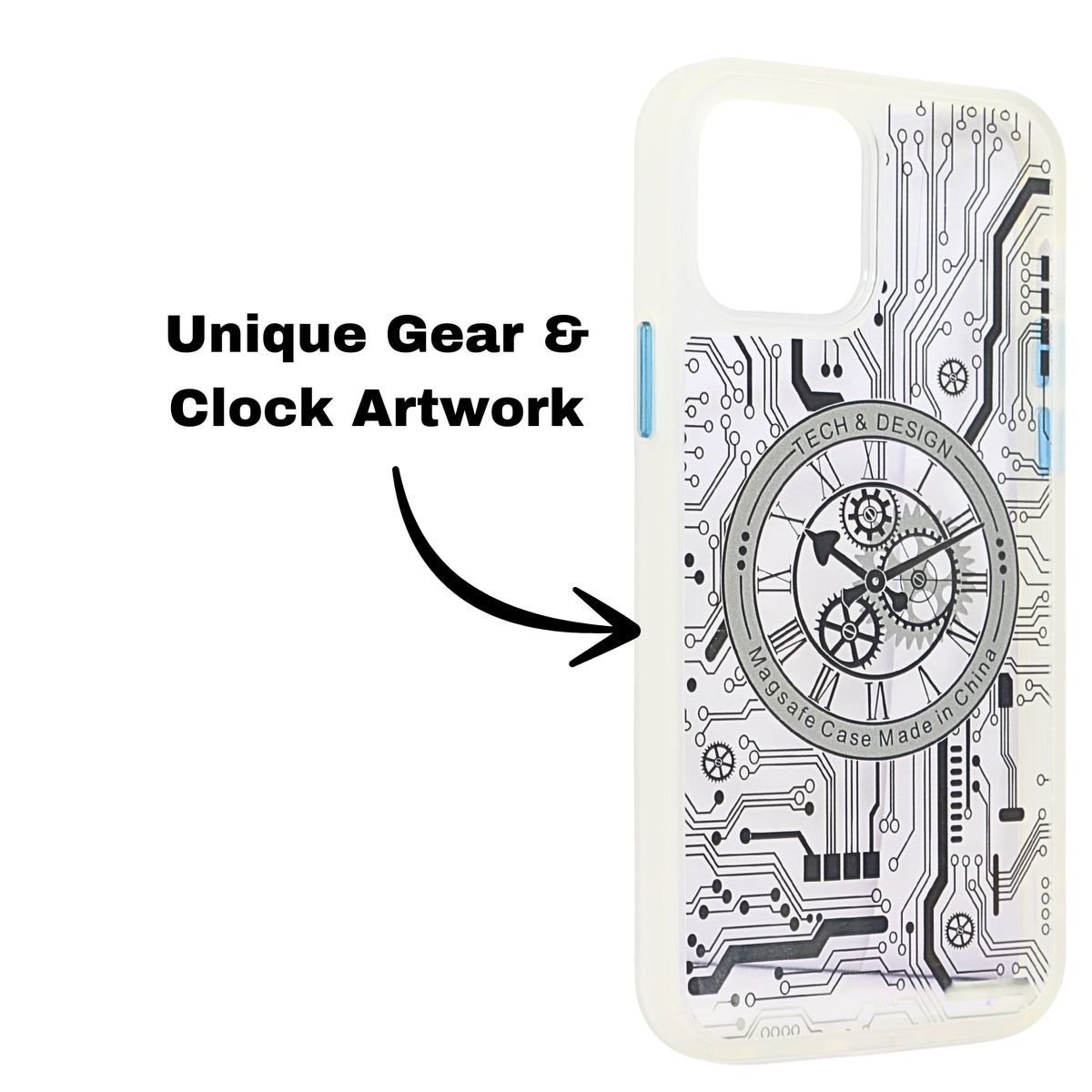 Tech Steampunk Gear Clock Design MagSafe Phone Case For iPhone 11