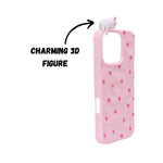 3D Cartoon Character with Polka Dots Soft Phone Case for iPhone 16 Pro Max