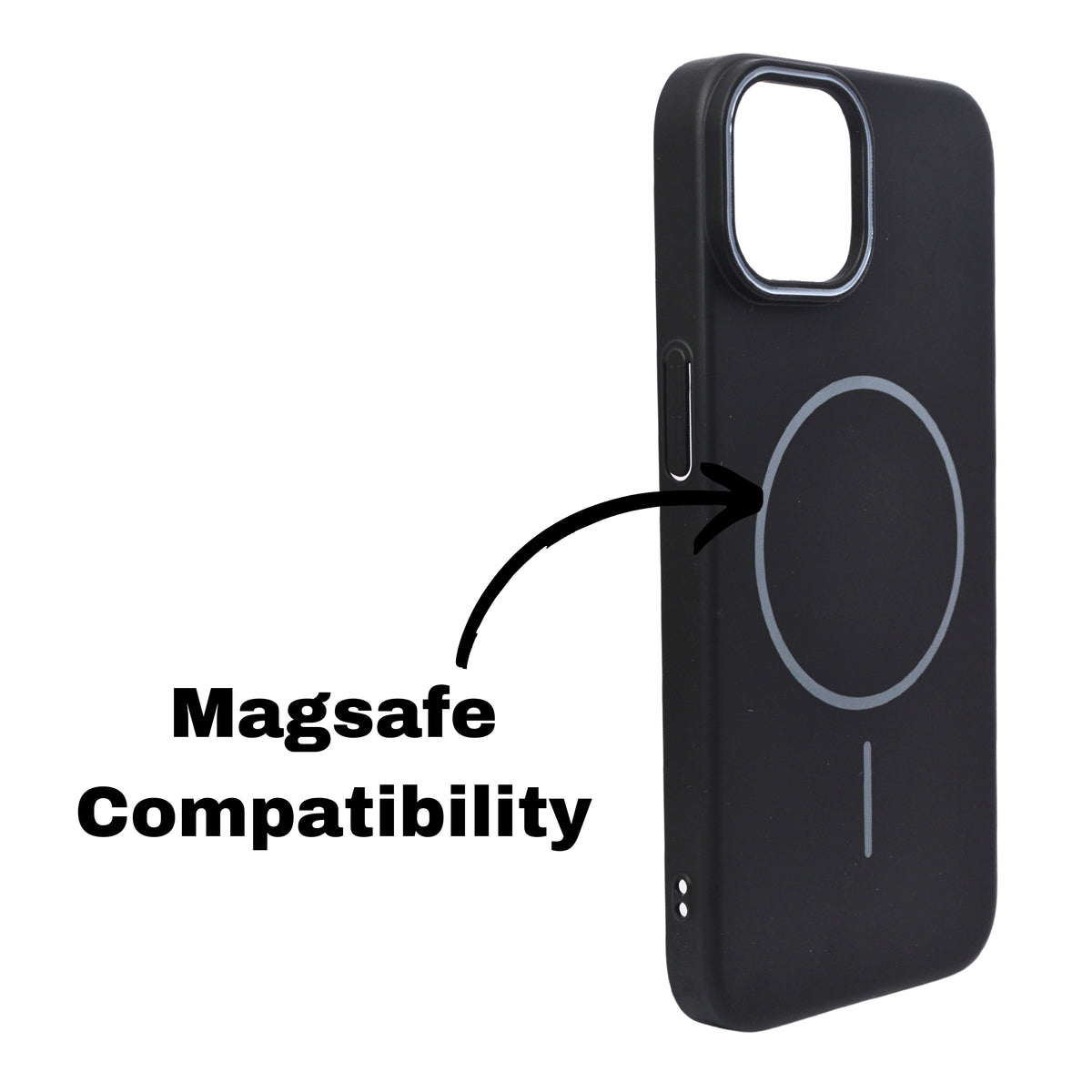 Matte Finish Hard Plastic MagSafe Compatible Phone Case for iPhone 15