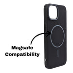 Matte Finish Hard Plastic MagSafe Compatible Phone Case for iPhone 15