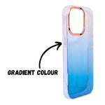 Transparent Gradual Change Glitter Color Arts & Crac Glitter Case for iPhone 16 Pro