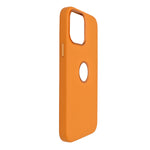 Premium Leather Finish with Metallic Logo Ring Cutout Phone Case for iPhone 13 Pro Max