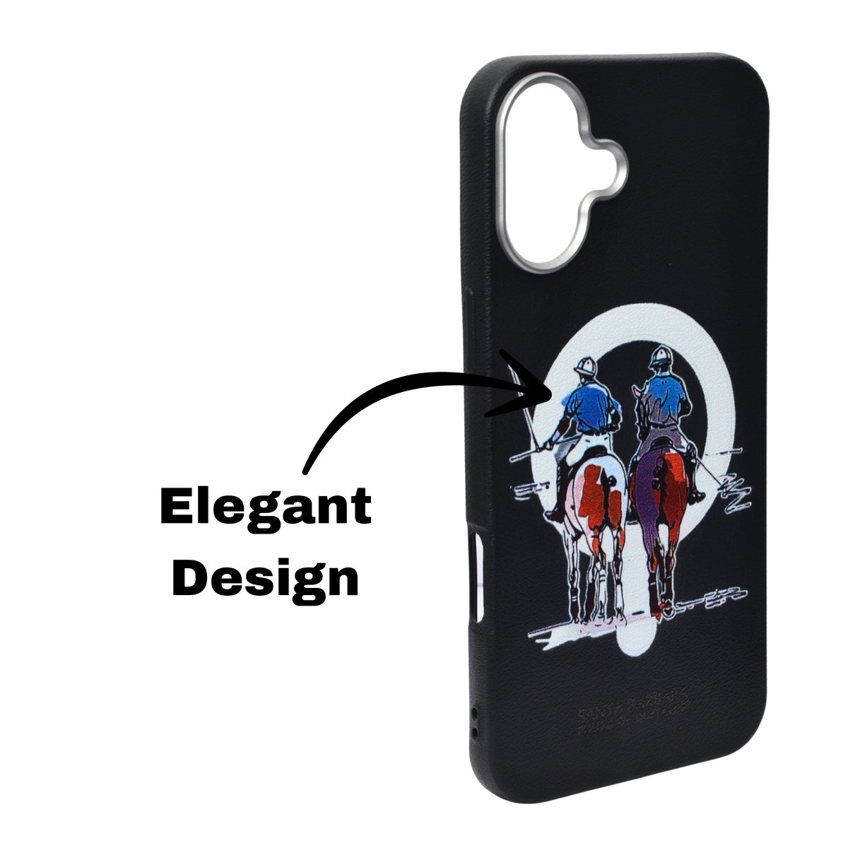 Santa Barbara Polo & Racquet Club Leather Phone Case For iPhone 16 Plus