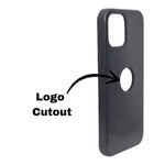 Premium Leather Finish with Metallic Logo Ring Cutout Phone Case for iPhone 12 /12Pro