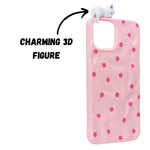 3D Cartoon Character with Polka Dots Soft Phone Case for iPhone 12/ 12 Pro