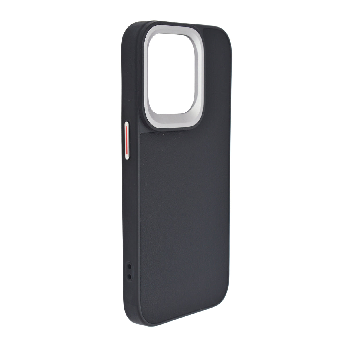 Classic Leather Textured with Metal Camera Ring Phone Case For iPhone 14 Pro