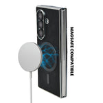 MagSafe Compatible Leather Case for Samsung Galaxy Z Fold 7 – Sleek Magnetic With Side Chrome Back Cover