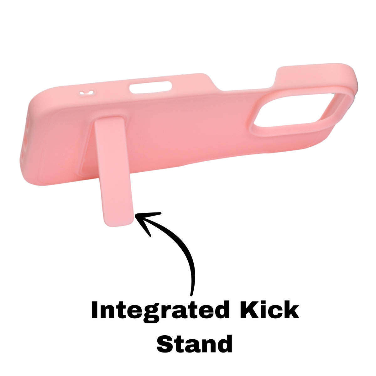 Silicone Soft Matte Finish Phone Case with Kickstand For iPhone 16 Pro Max