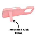 Silicone Soft Matte Finish Phone Case with Kickstand For iPhone 16 Pro Max