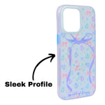 Garden of Dreams Floral Bow MagSafe Compatible Phone Case for iPhone 15 Pro Max