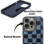 Checkered Texture Grip Case For iPhone 15 Pro