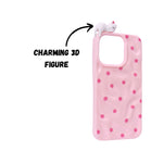 3D Cartoon Character with Polka Dots Soft Phone Case for iPhone 15 Pro Max