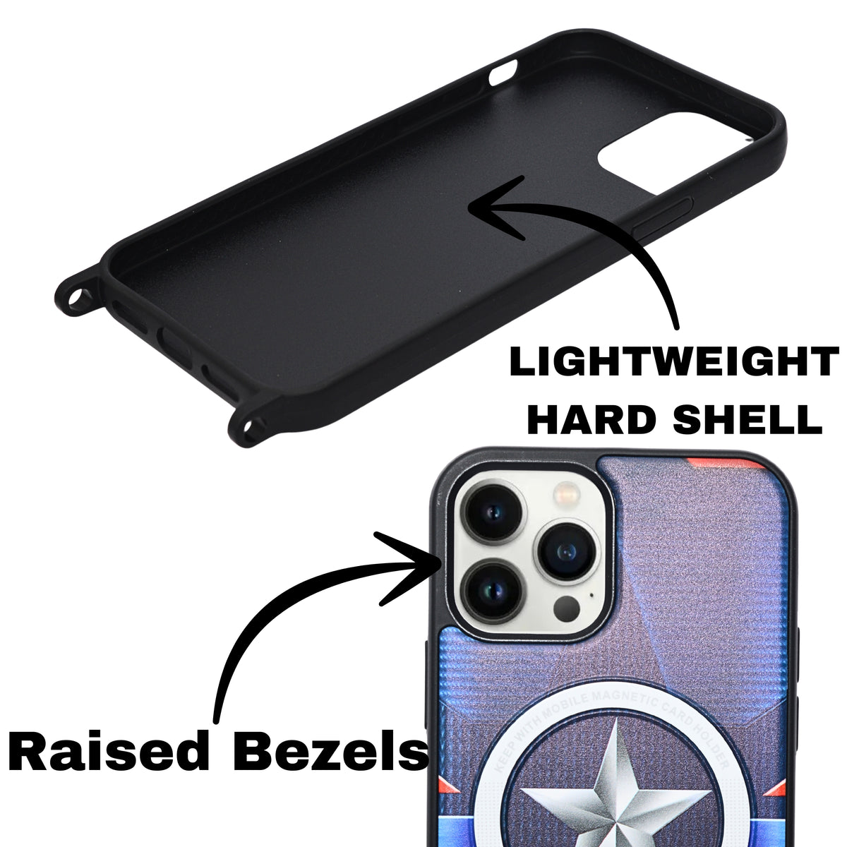 Captain Shield Design MagSafe Compatible Hard Phone Case for iPhone 12 / 12Pro
