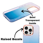 Transparent Gradual Change Glitter Color Arts & Crac Glitter Case for iPhone 16 Pro