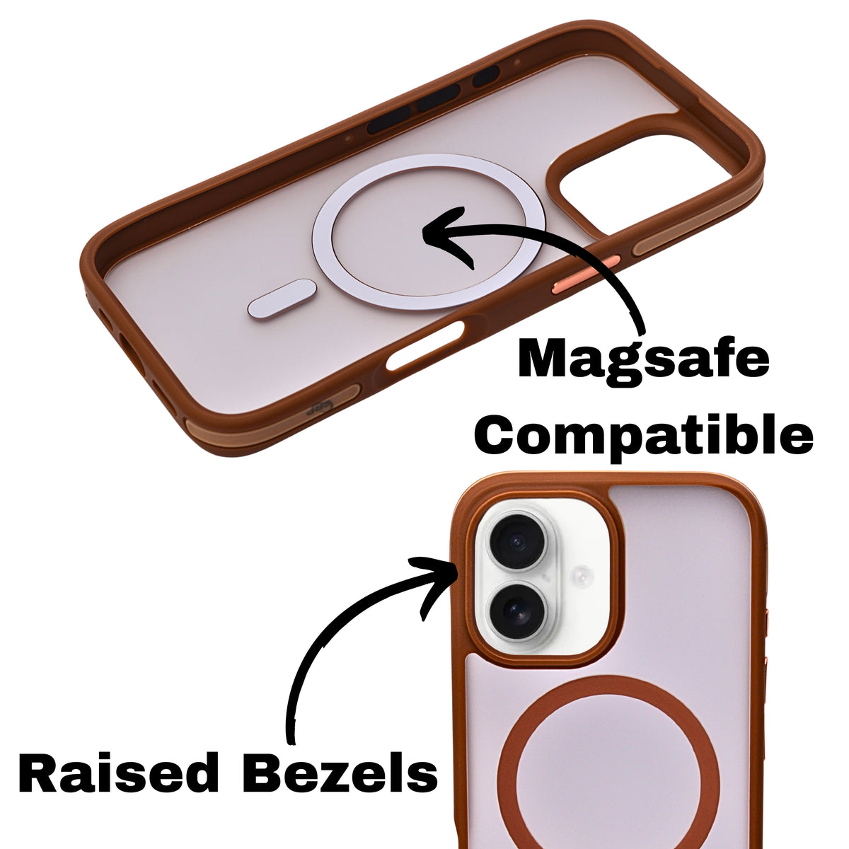 Matte Transparent Hard Shell Protective Phone Case for iPhone 16 Plus