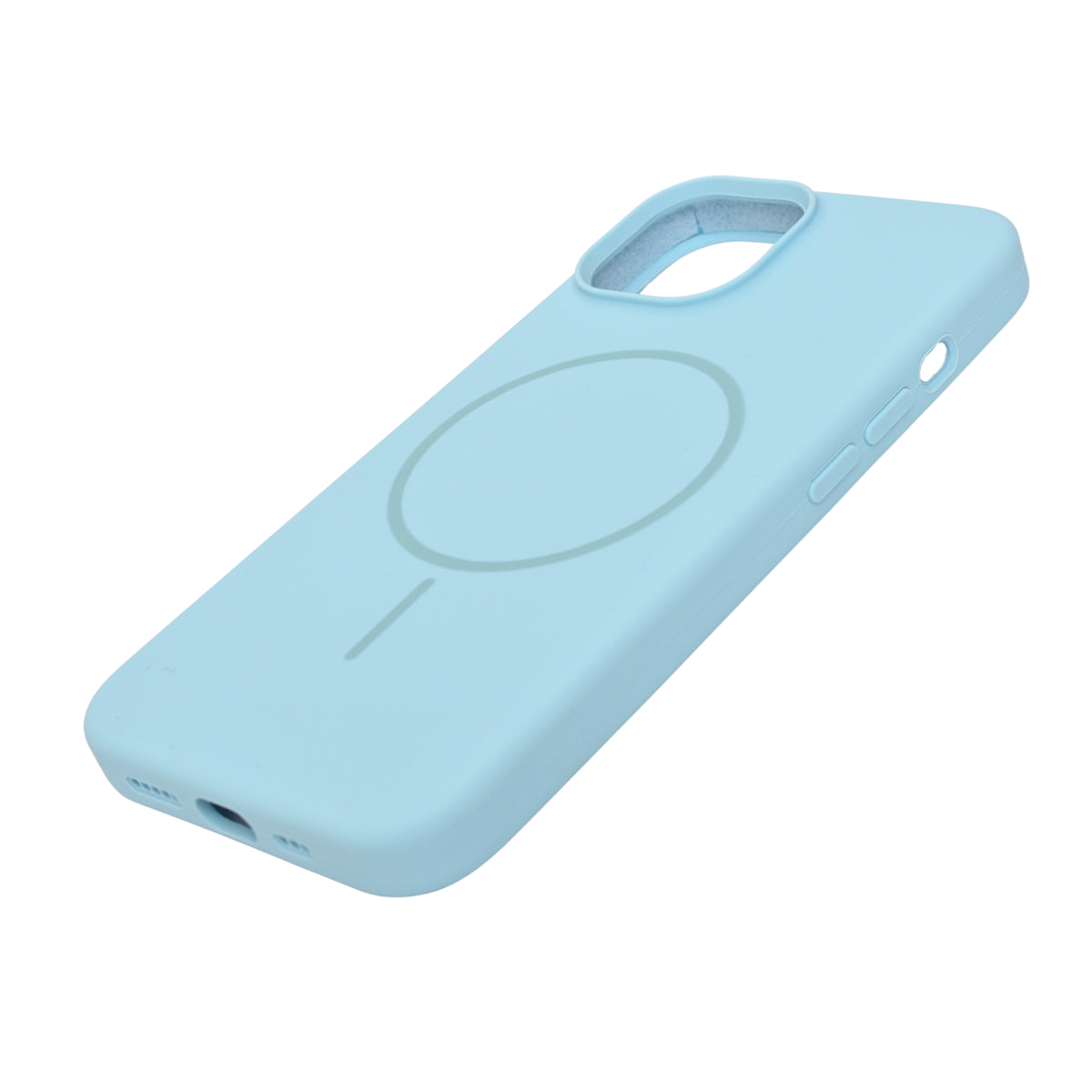 Soft Silicone with MagSafe Ring Phone Case for iPhone 14 Plus / 15 Plus