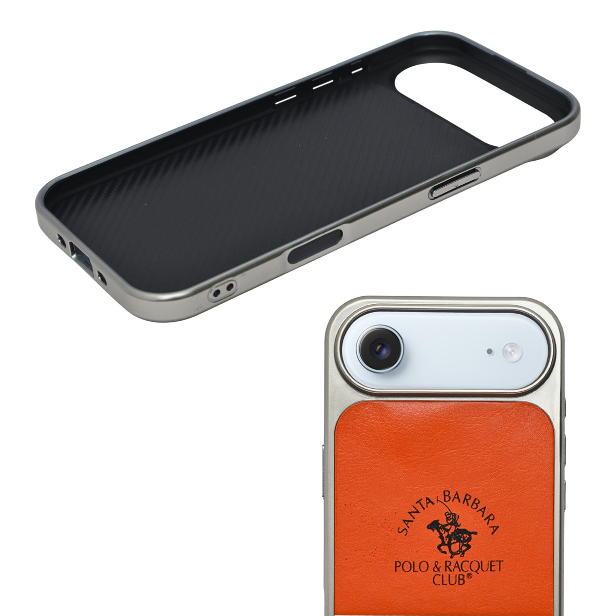 Santa Barbara Polo Club Dual Tone Leather Finish Phone Case for iPhone 17 Air