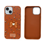 Cute Floral with 3D Bow Phone Case For iPhone 15