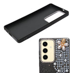 Luxury Glitter Finish with 3D Pearl Flower Design Phone Case for Samsung S24 / S25