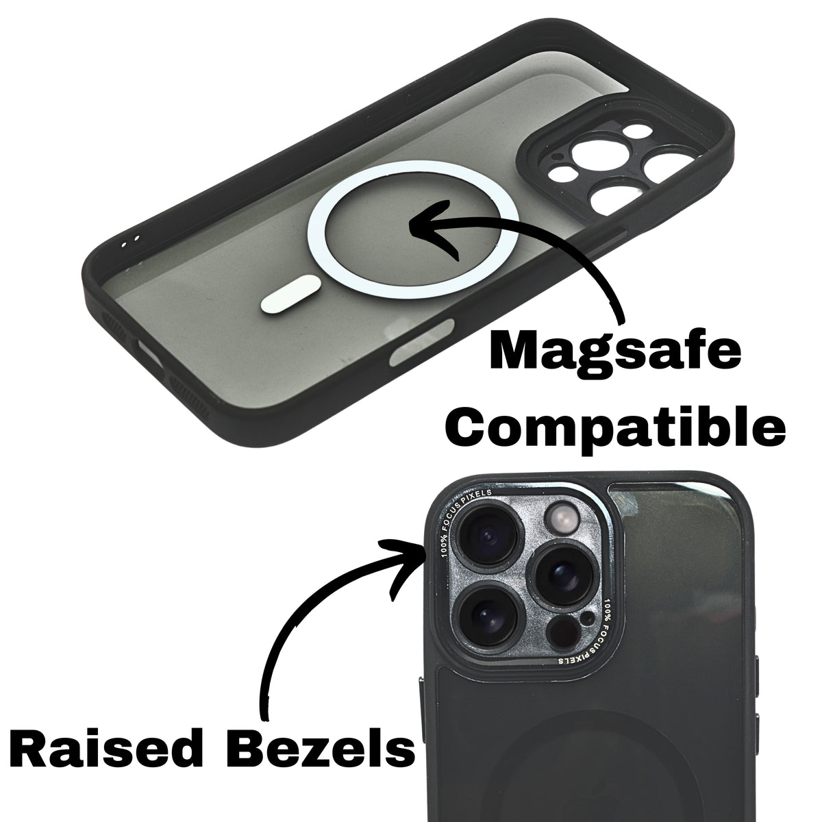 Smoke Transparent MagSafe Compatible Phone Case for iPhone 16 Pro Max