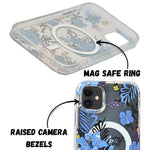 Floral Transparent MagSafe Shockproof Protection Phone Case For iPhone 11